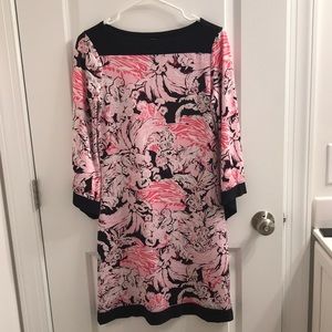 Pink Floral Shift Dress